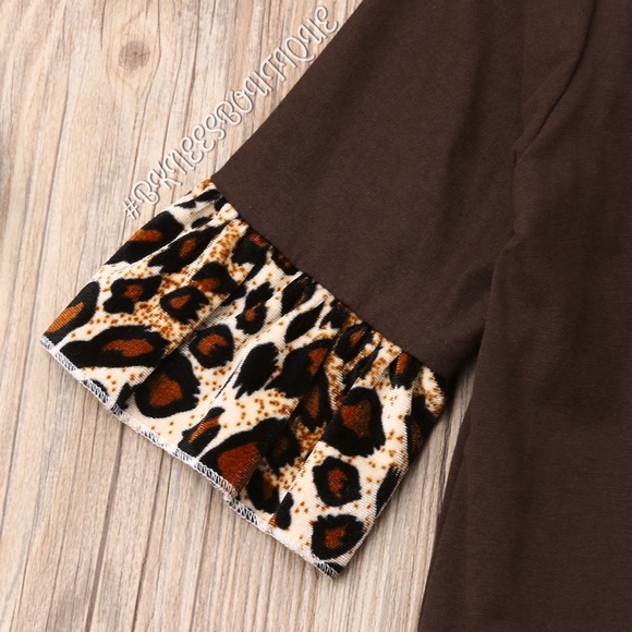 Animal Print Toddler Boutique Ruffle Outfit Set - Picture 4 of 5